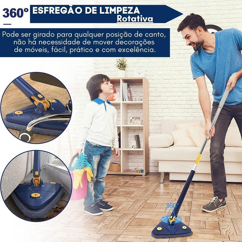 Mop Pro Clean Triangular 360° + 1 Refil Extra - Edzire